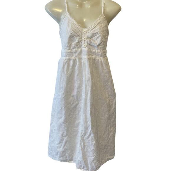 Babydoll Coquette Dress Juniors Sz XL White Lace Mini Retro Y2K Cottagecore Sexy - Picture 1 of 8